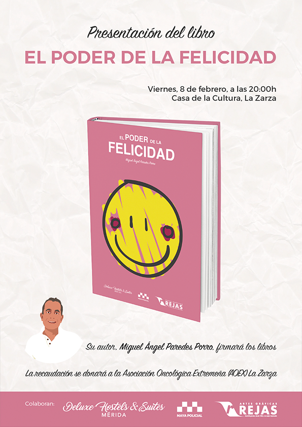 El poder del amor, Miguel Ángel Paredes Porro, AL Fundación, banner facebook de la presentación del libro en el Parador de Turismo de Mérida